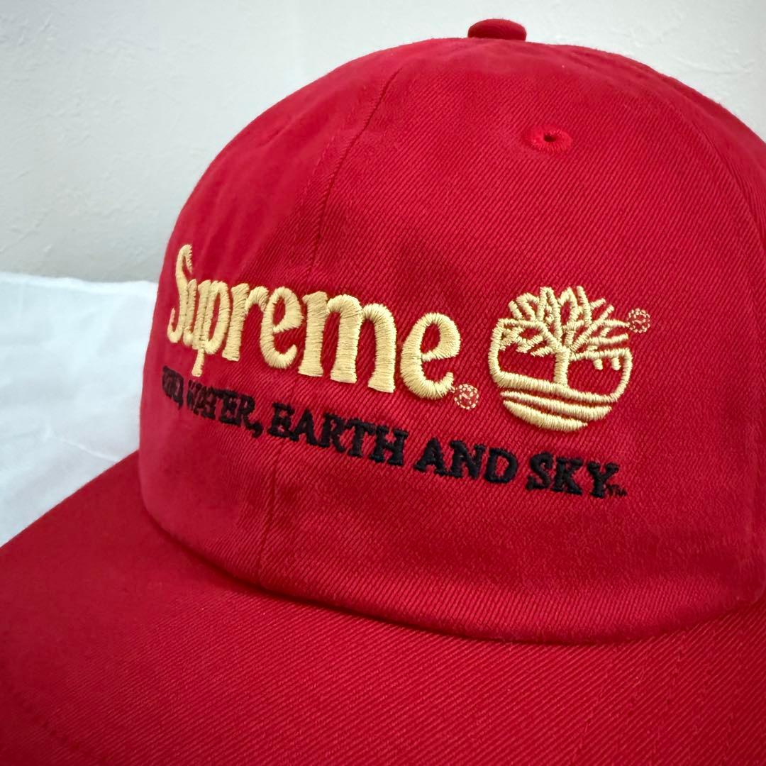 美品‼️シュプリーム ティンバーランド キャップ レッド 希少 コラボ 革ベルト