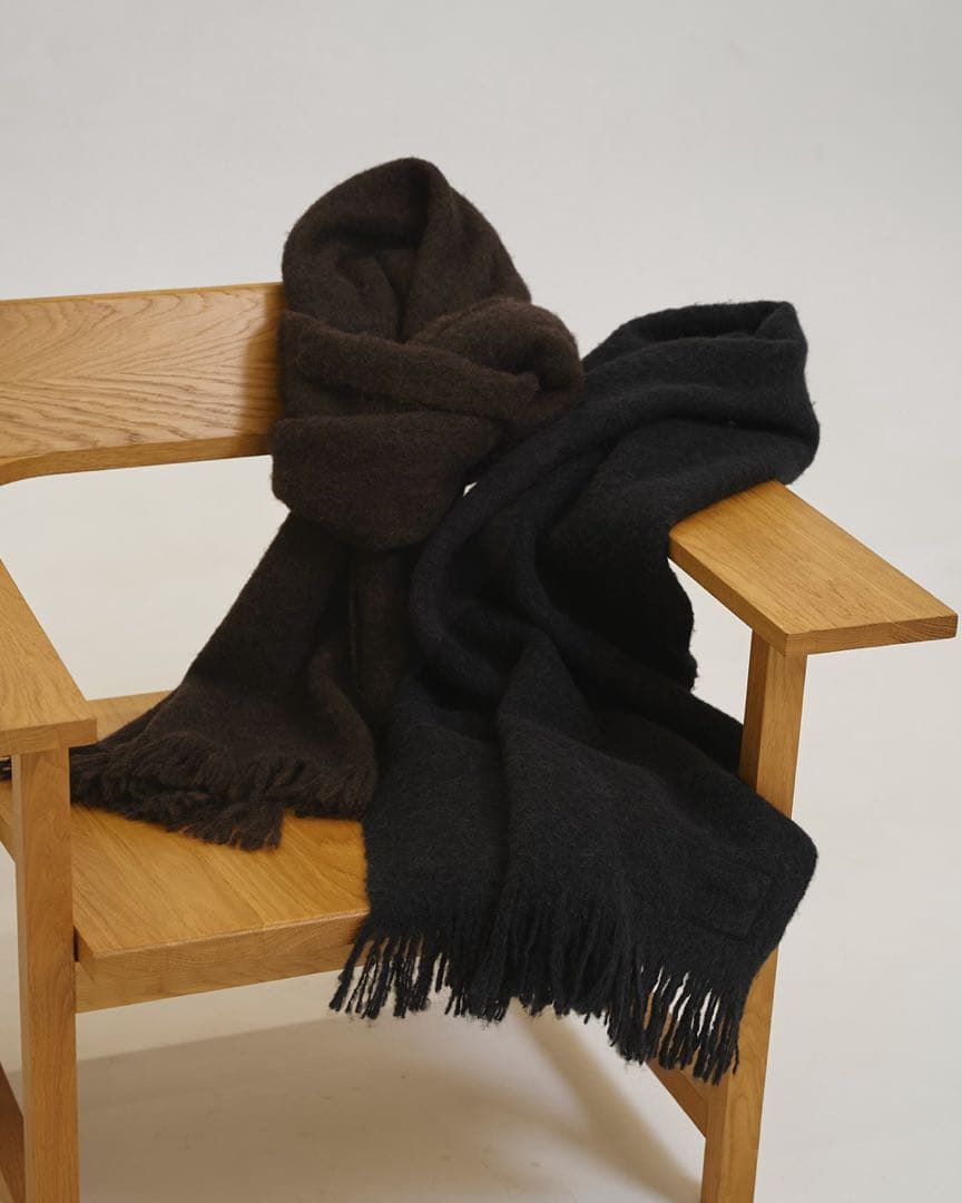 todayful Brushed Volume Stole チャコールグレー