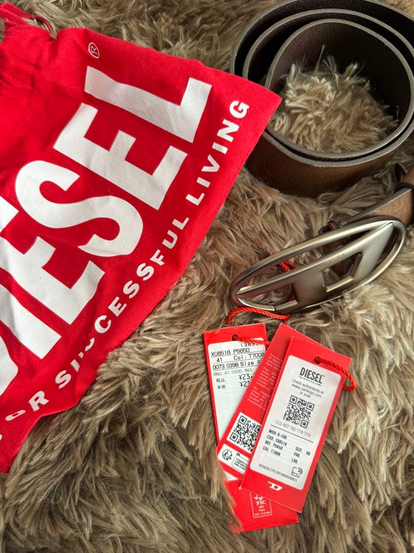 diesel レザーベルト確実正規品