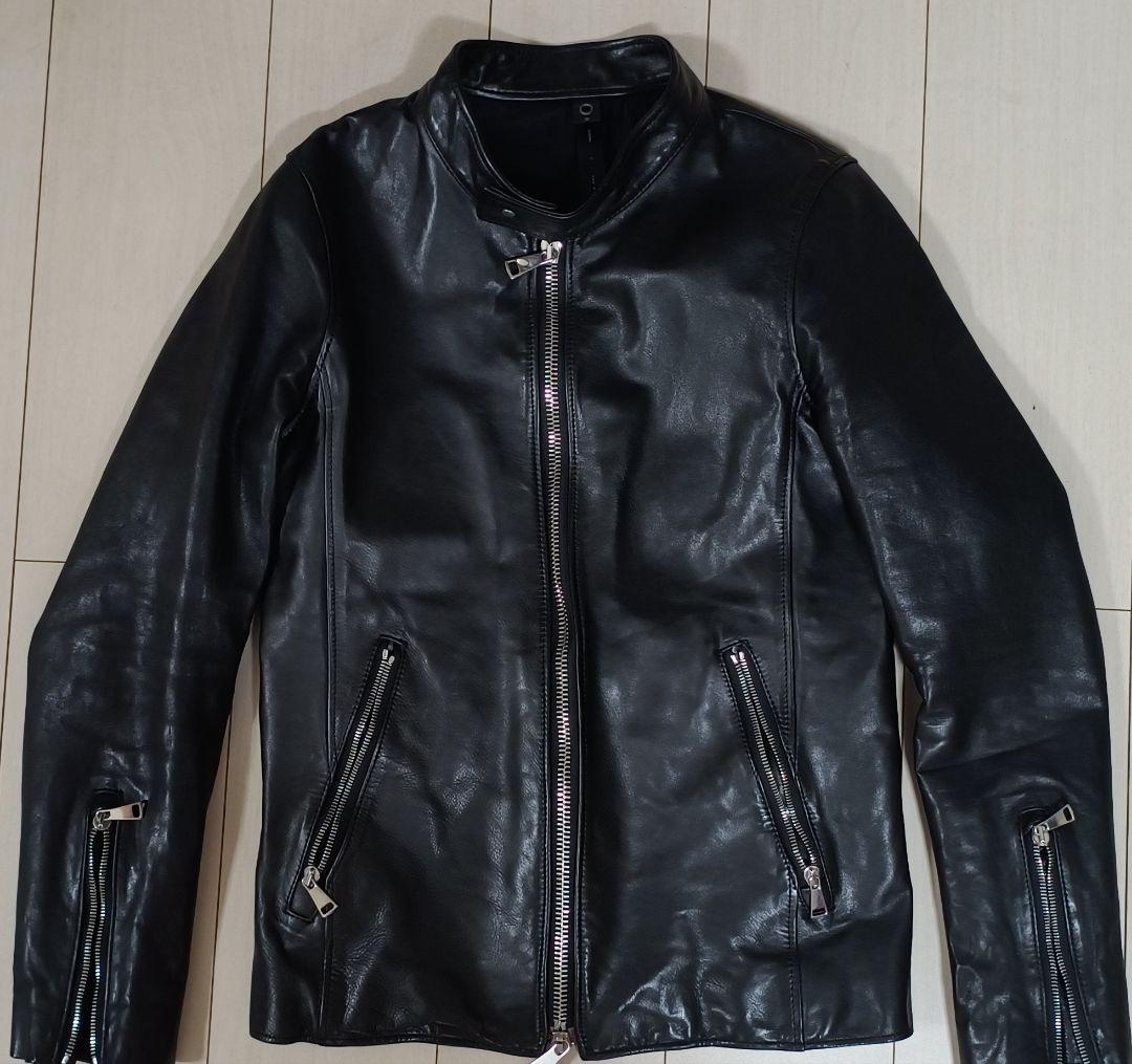 WJK/シングルライダースジャケット/馬革/BLACK/サイズS