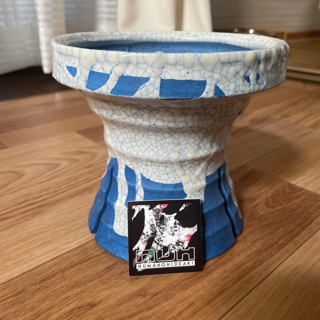 赤*メ様 陶器鉢　沼野秀章　植木鉢　笠間焼