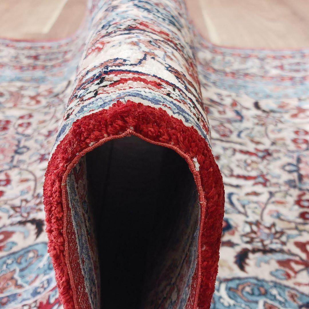 Y2655 高級シルク絨毯 手織り72万ノット シルク100% 153×93㎝