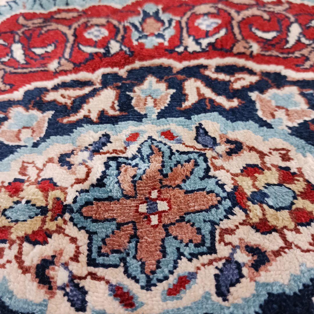 Y2655 高級シルク絨毯 手織り72万ノット シルク100% 153×93㎝