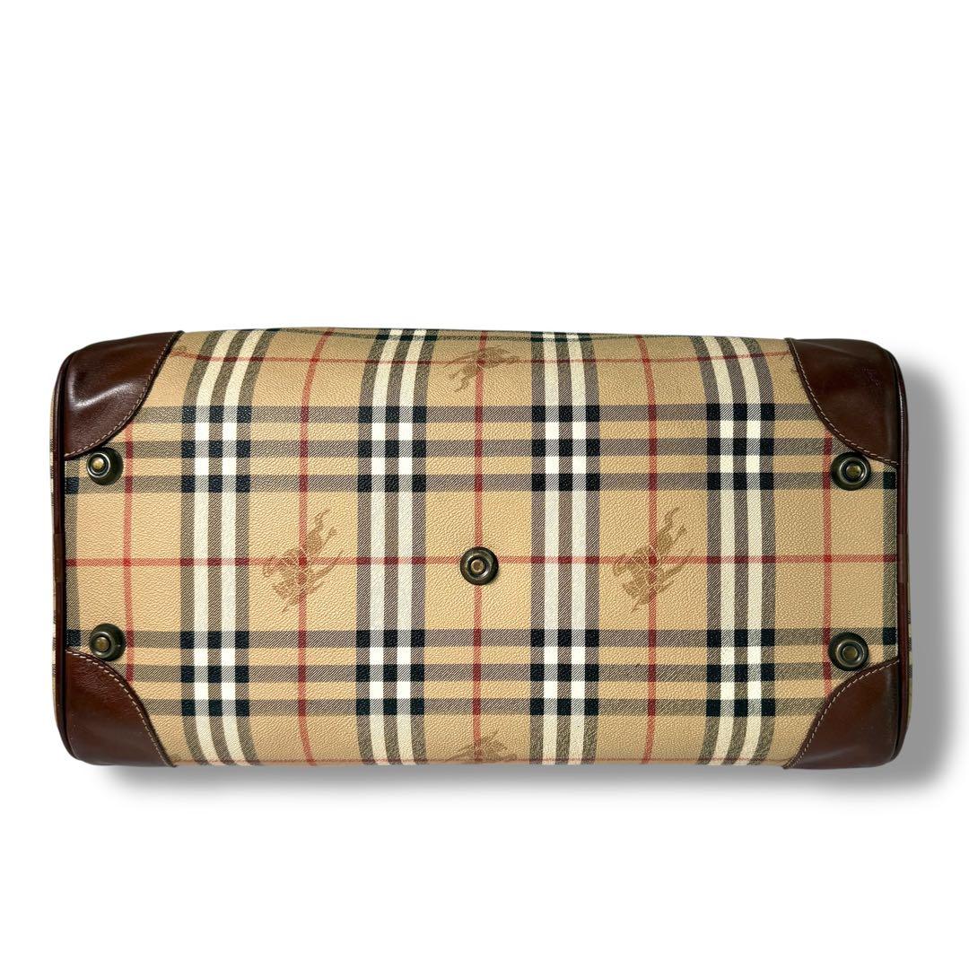 バーバリー　ボストンバッグ　ノバチェック　シャドーホース　レザー　大容量 旅行