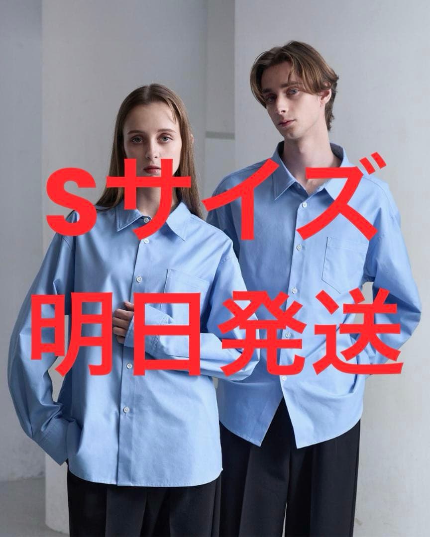 S ロイヤルオックスフォード レギュラーカラーシャツ サックスブルー ⑤