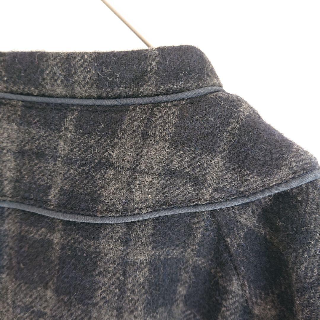 希少 KIDILL キディル ネルチェック ベースボールシャツ ジャケット F