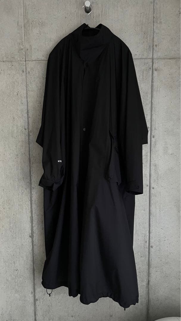 HYKE PERTEX MILITARY COAT サイズ2 BLACK