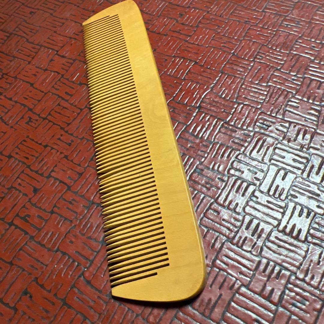本つげ櫛　とき櫛約13㎝とびん櫛約16.5㎝　2本セ艶髪　髪結