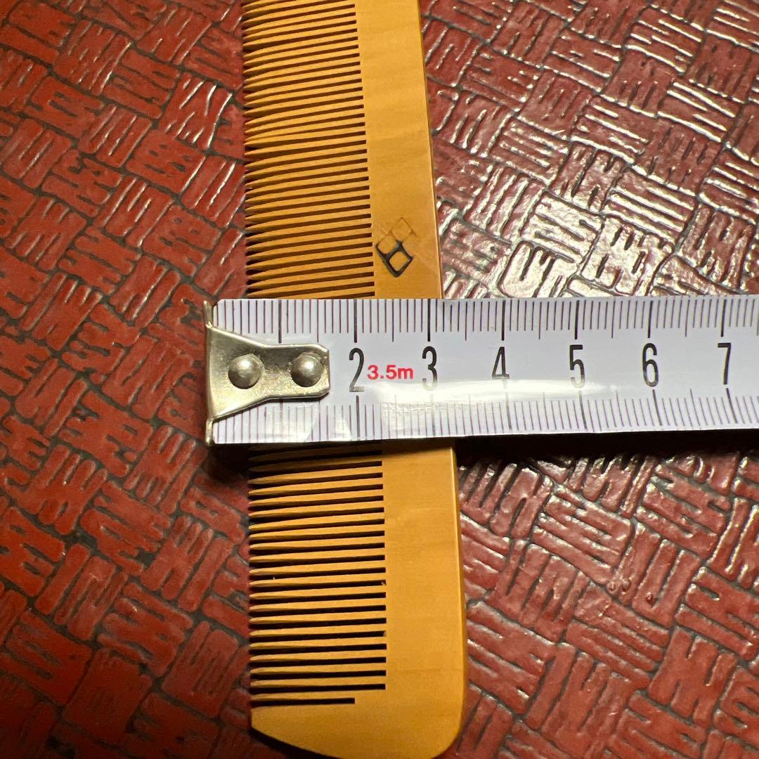 本つげ櫛　とき櫛約13㎝とびん櫛約16.5㎝　2本セ艶髪　髪結