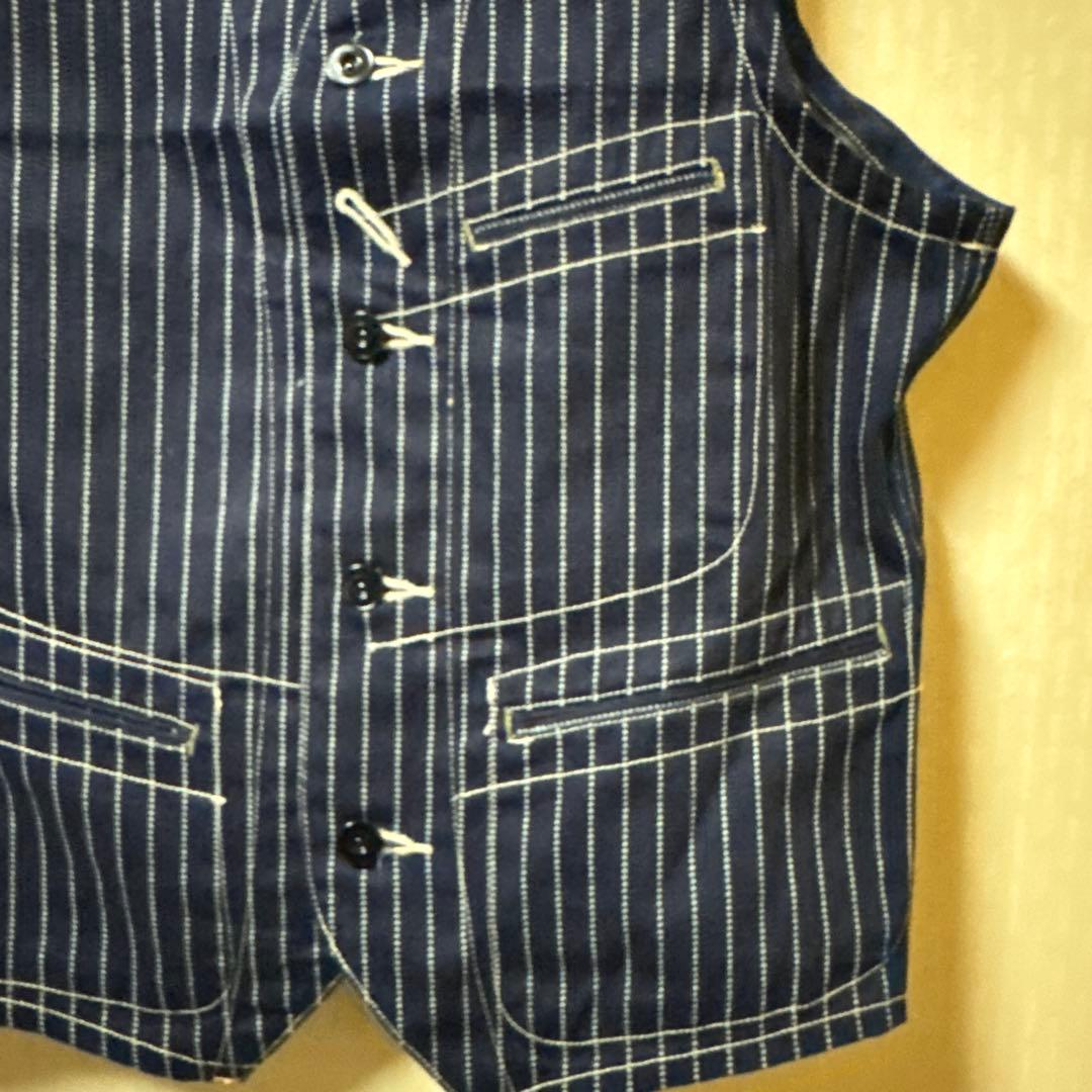 SUGARCANE ウォバッシュストライプ ベスト 未使用 36