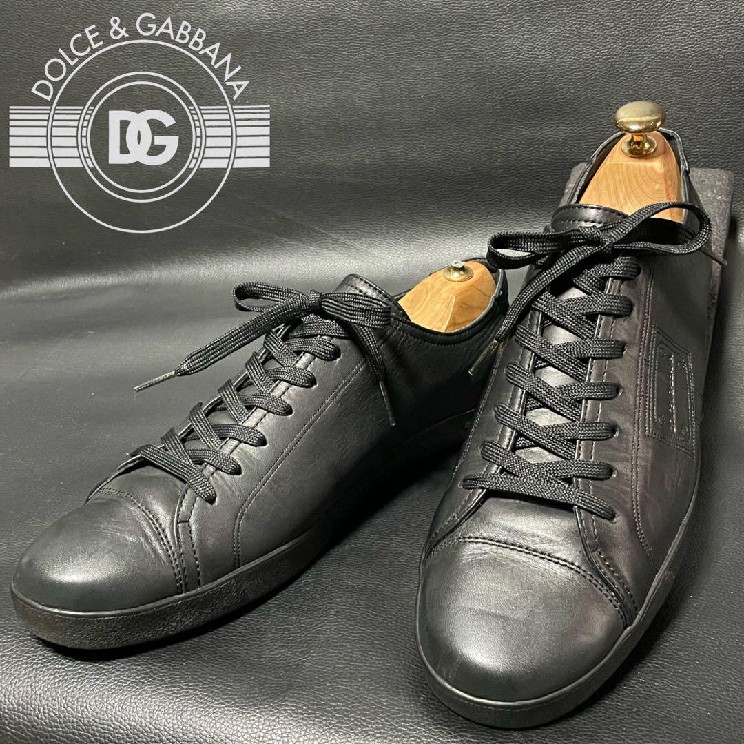 ドルチェアンドガッパーナ DOLCE＆GABBANAレザー スニーカー ブラック