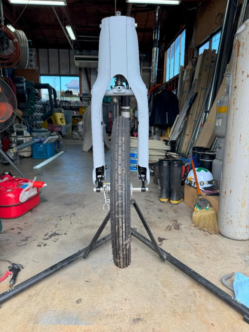 健*郎様 スーパーカブ ワイドフロントフォーク 純正ハブ対応 フルセット 幅約1