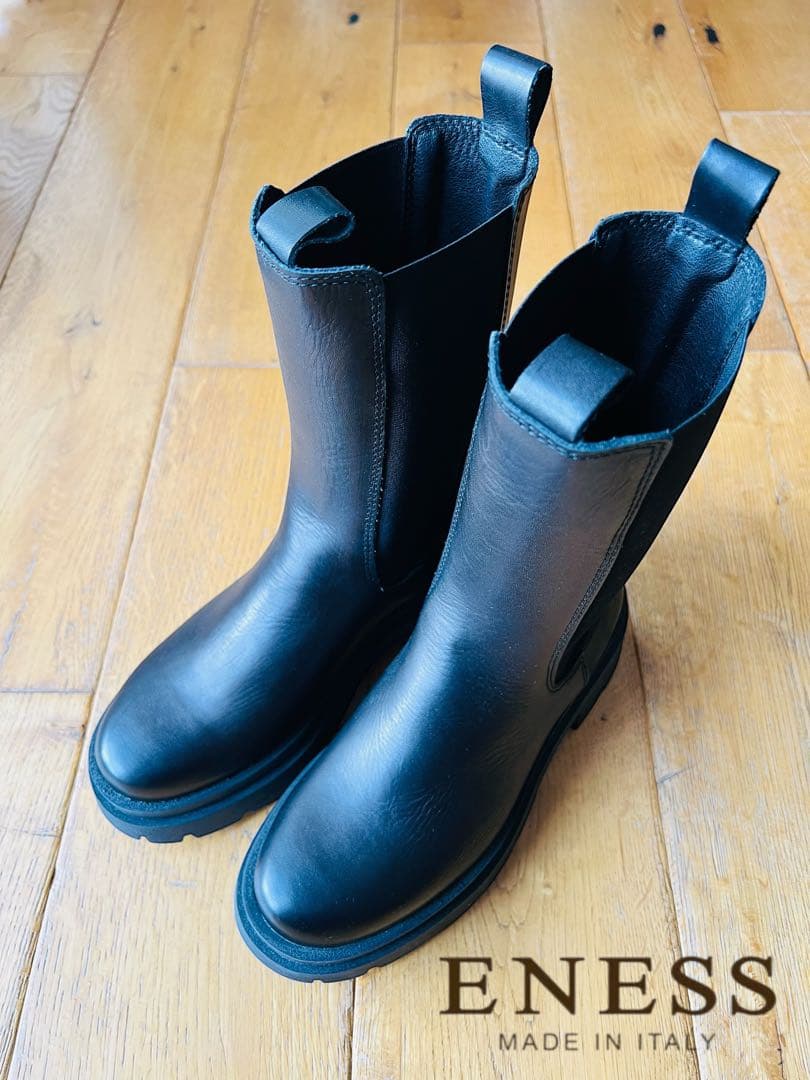 ENESS エネス サイドゴアブーツ ブラック