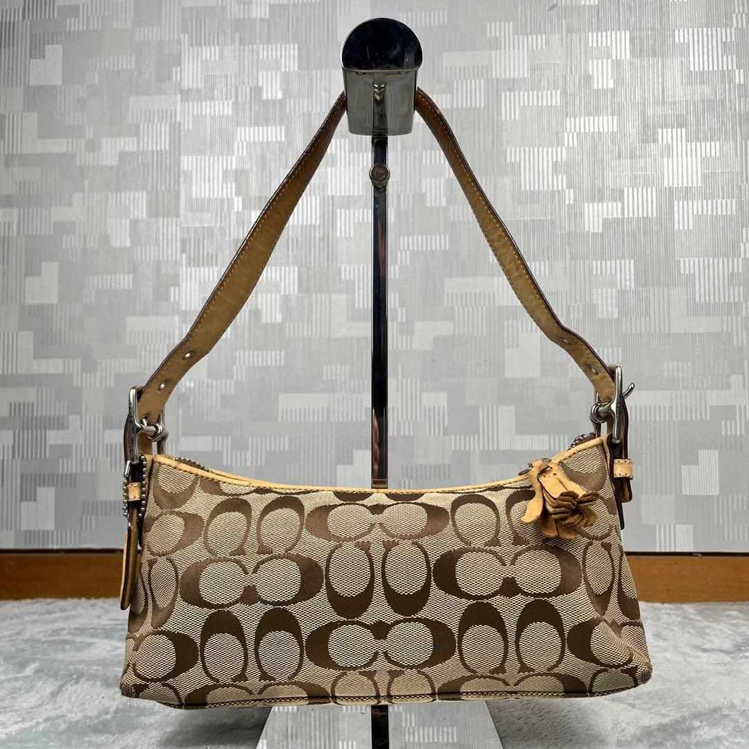 Coach コーチ アクセサリーポーチ シグネチャー ベージュ