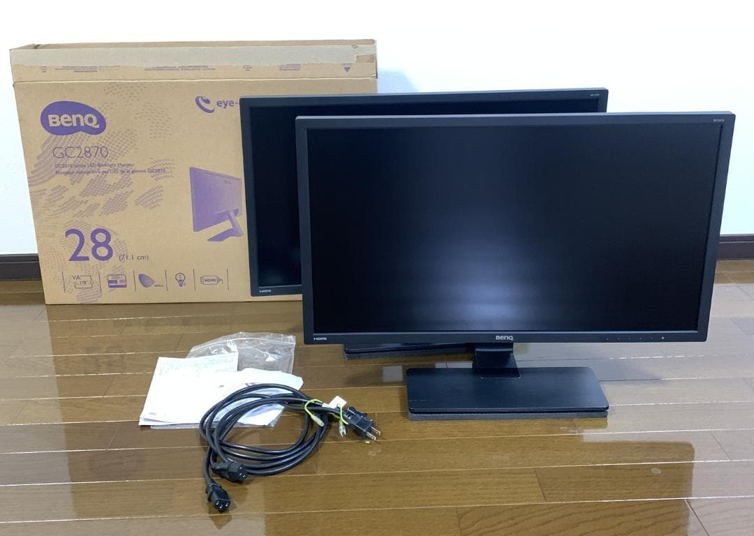 BenQ 28フルHD ワイドモニター ディスプレイ GC2870H 2台セット