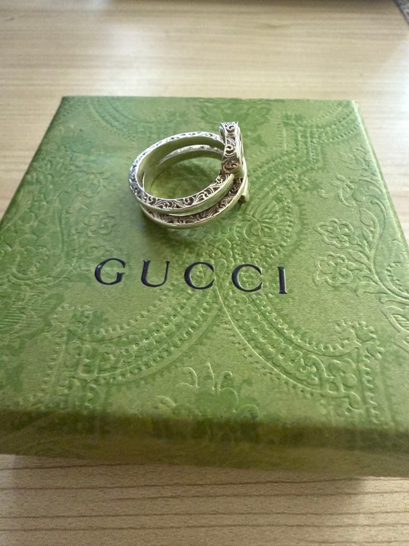 【美品】　GUCCI 指輪　ダブルG キーモチーフリング　17号