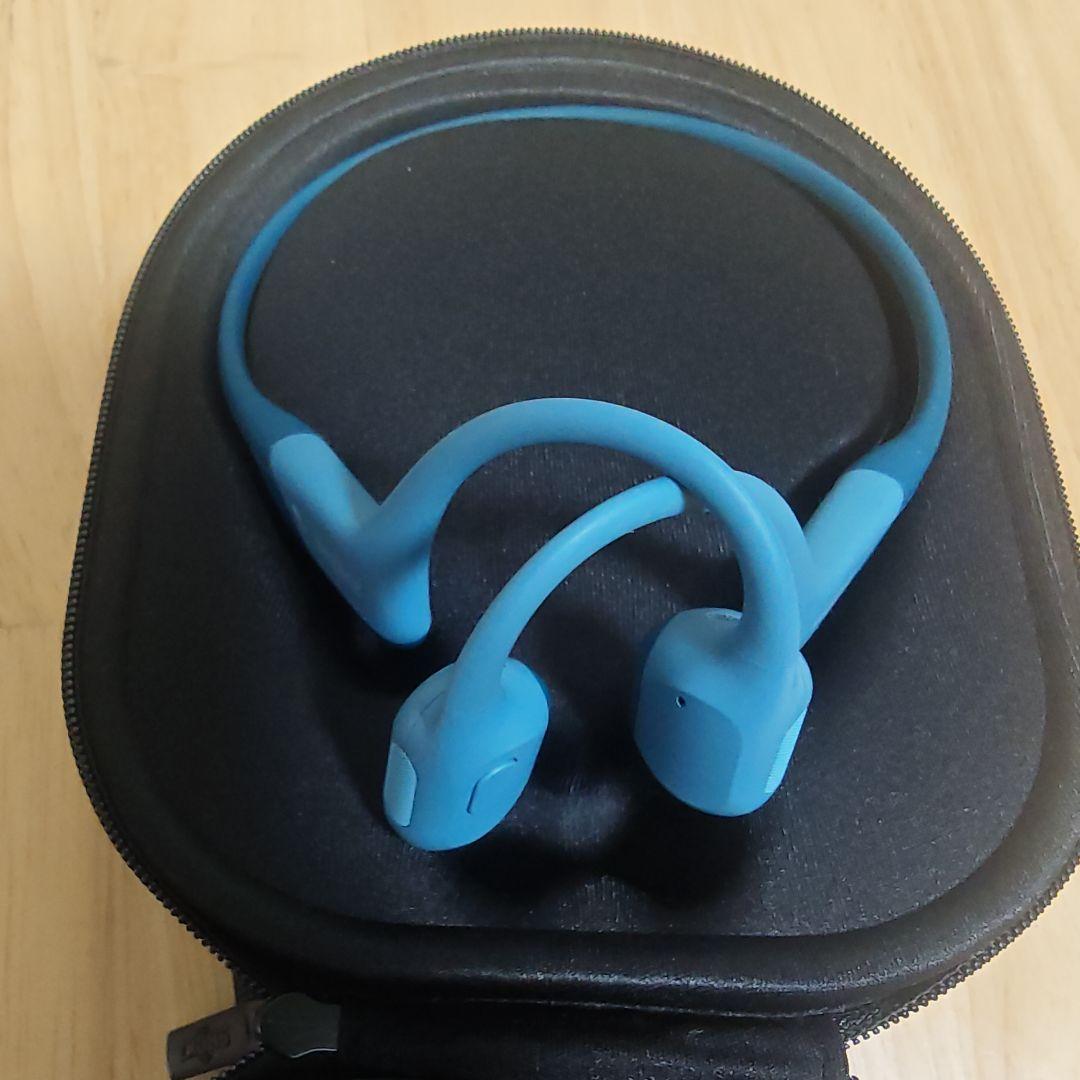 极美品 Shokz s810pro 骨伝導イヤホン 青 収納ケース付き