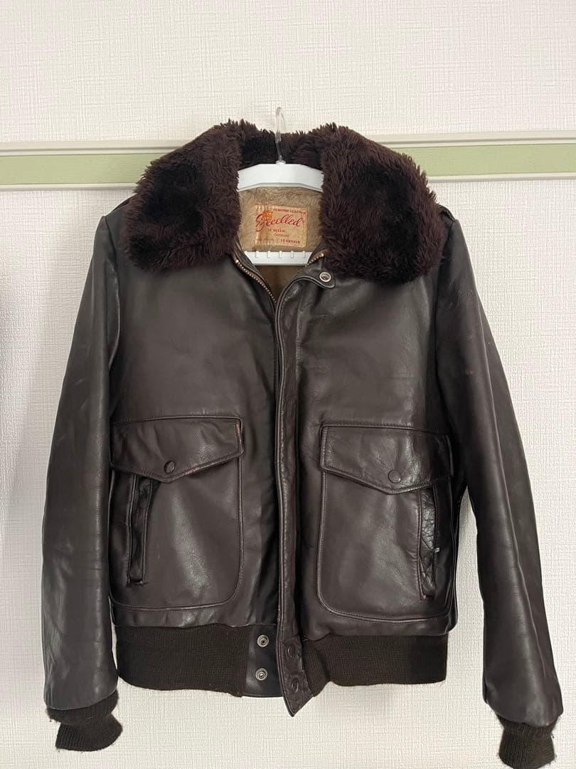 Excelled G-1本革　フライトジャケット ボア