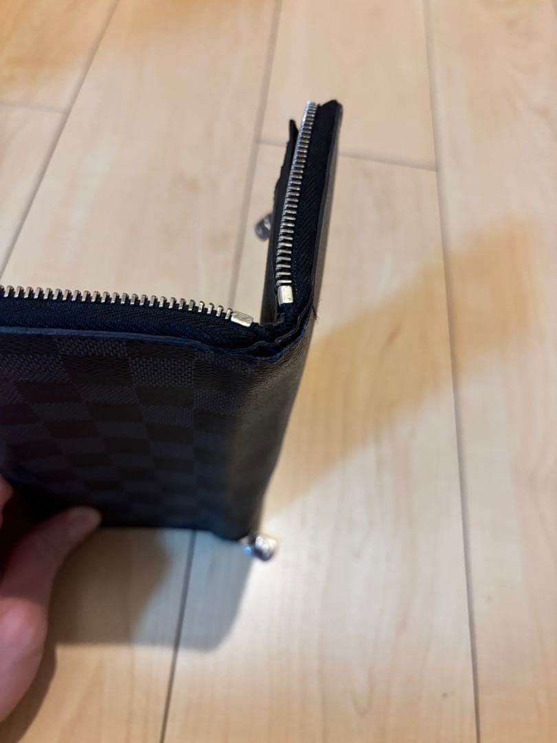 Louis Vuitton ブラック 長財布　ダミエ柄