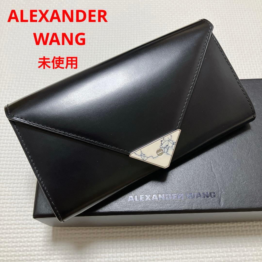 未使用 ALEXANDER WANG レザー長財布　ブラック　黒　箱付き