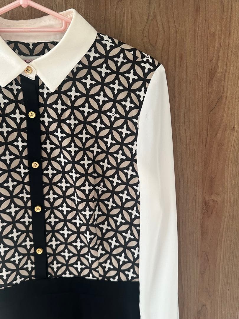 DRESSTERIOR ドレステリア　オーバーラップサークルシャツワンピース