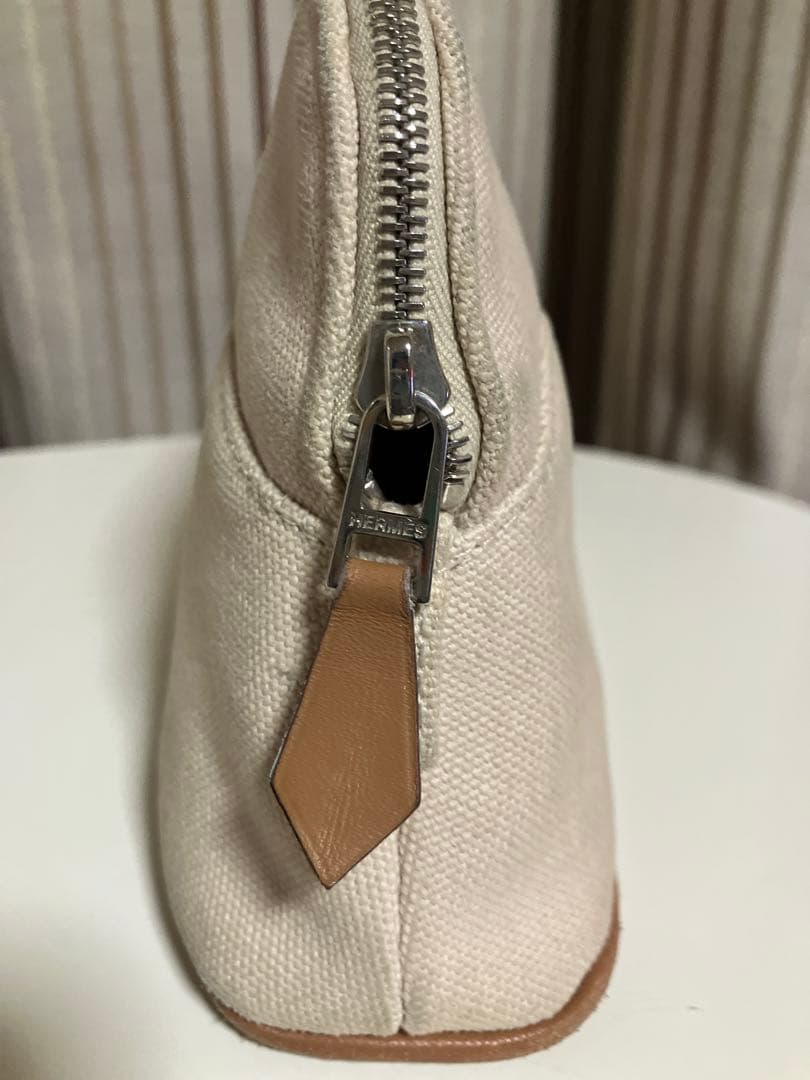 ベージュ エルメス　ボリードポーチ　ミニミニ　HERMES