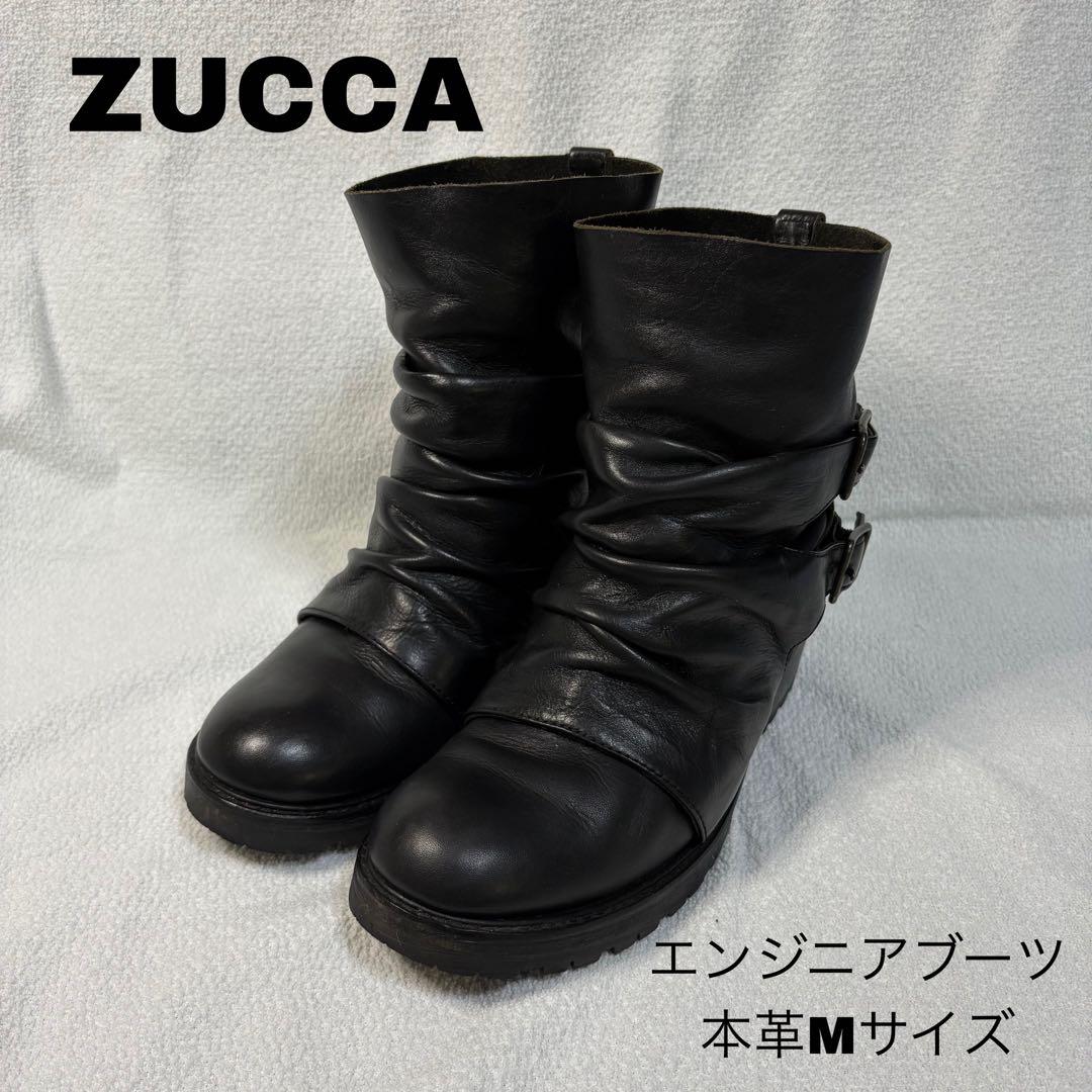ZUCCA エンジニアブーツ 本革 Mサイズ 黒