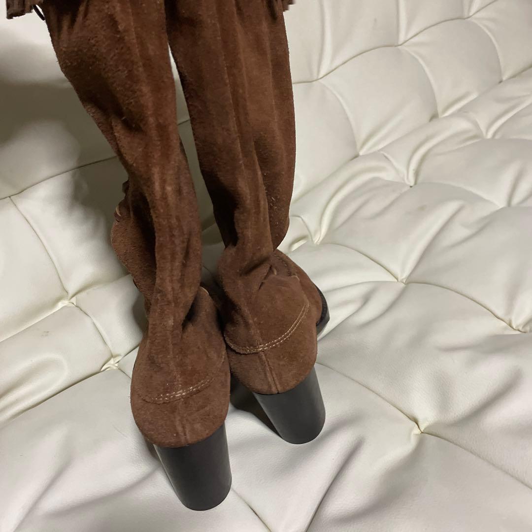 Ralph Lauren コレクション　　フリンジ付きロングブーツ