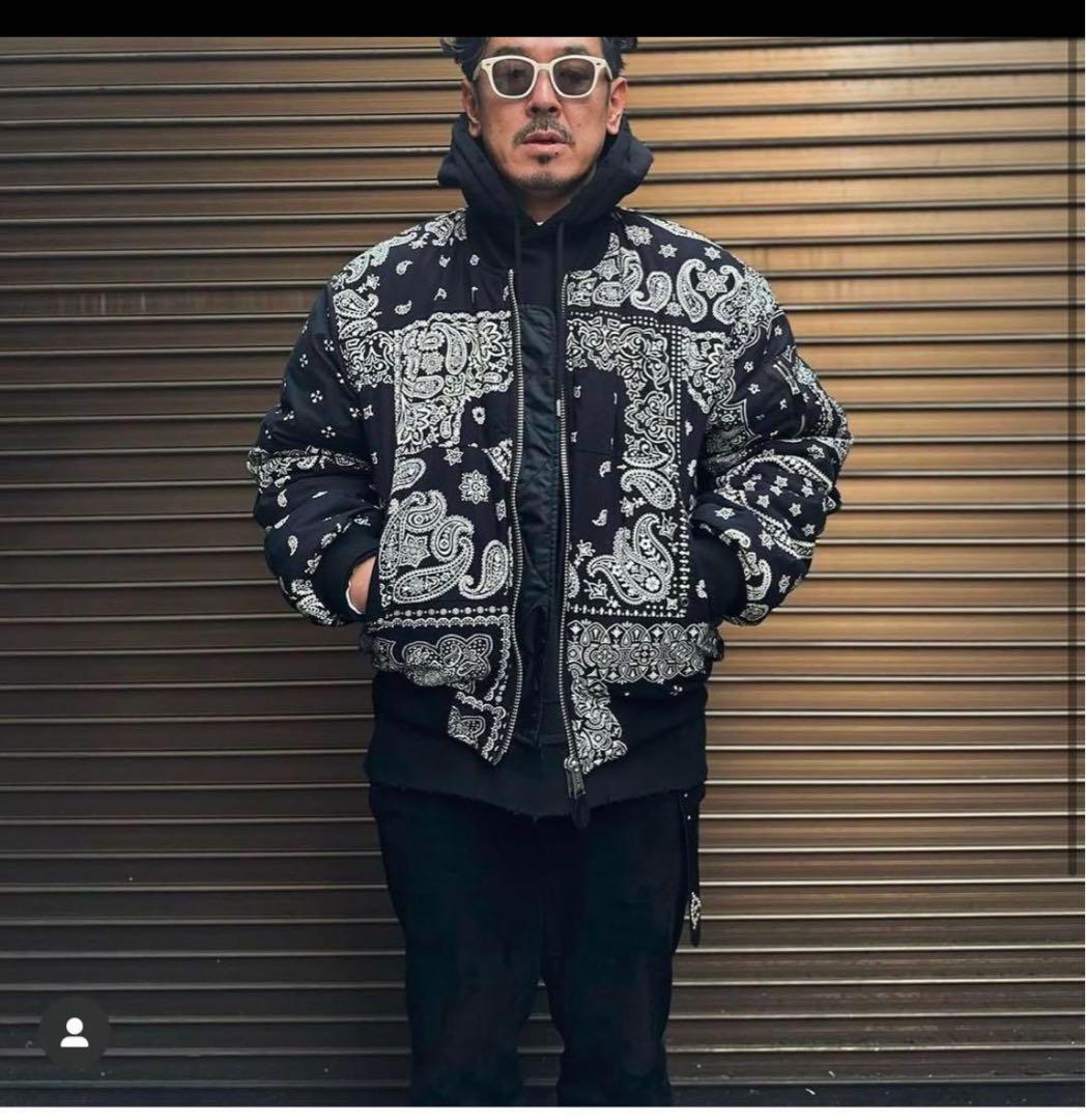 MIYAGI HIDETAKA バンダナ MA-1リバーシブルボンバージャケット