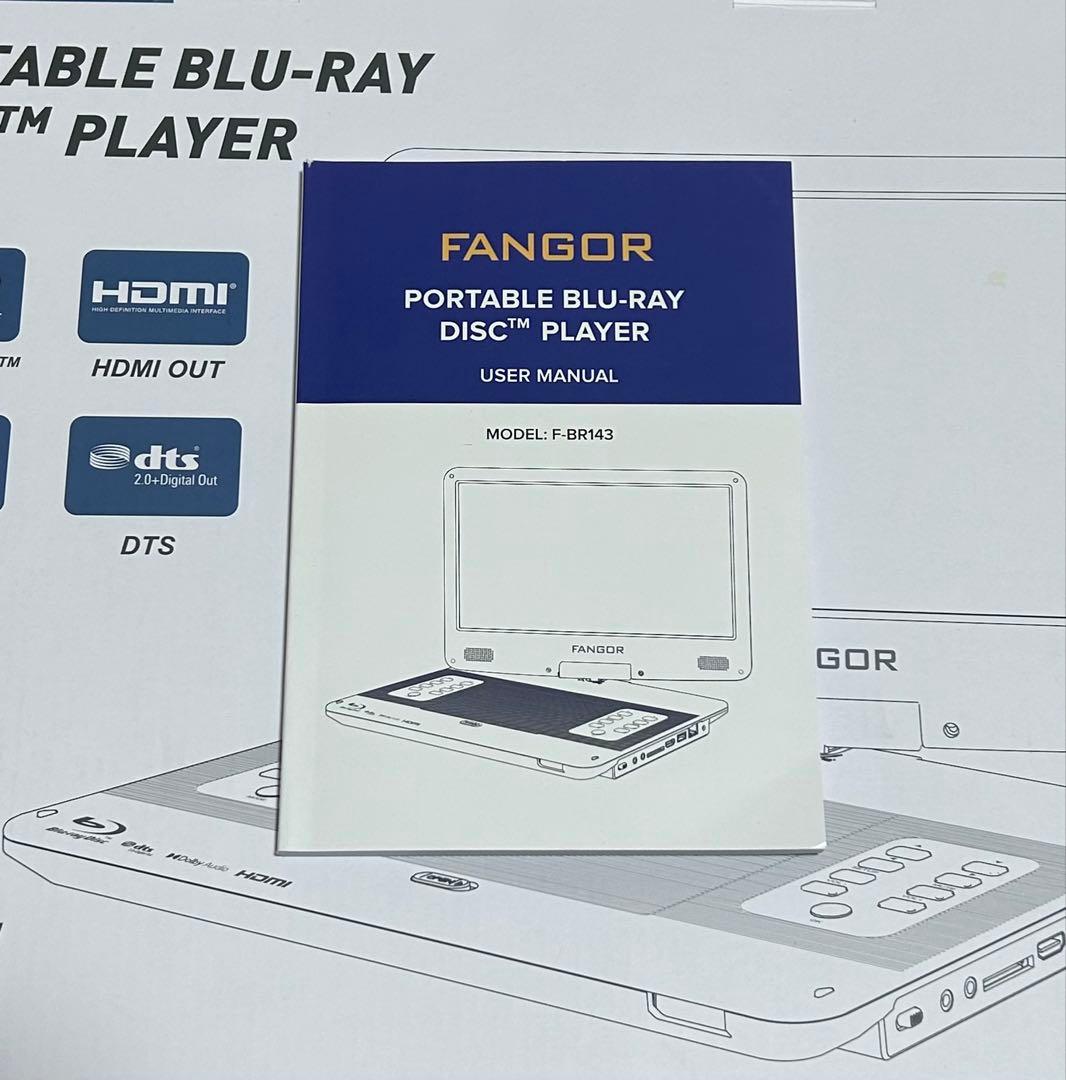 FANGOR ポータブルブルーレイプレーヤー BR143 14.1インチ