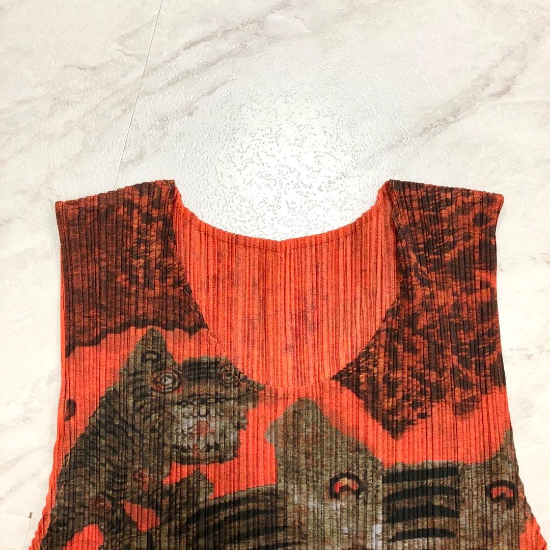 【極美品】 PLEATS PLEASE ワンピース Tiger Cat 4