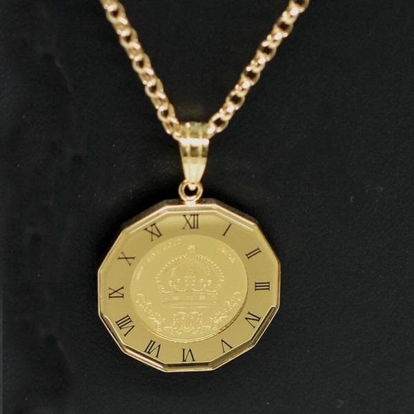 【24金】K24クラウンチャーム ネックレス ペンダントトップ