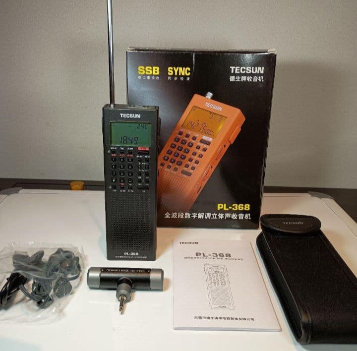TECSUN DSPラジオ PL-368　動作品。　SSB受信対応です