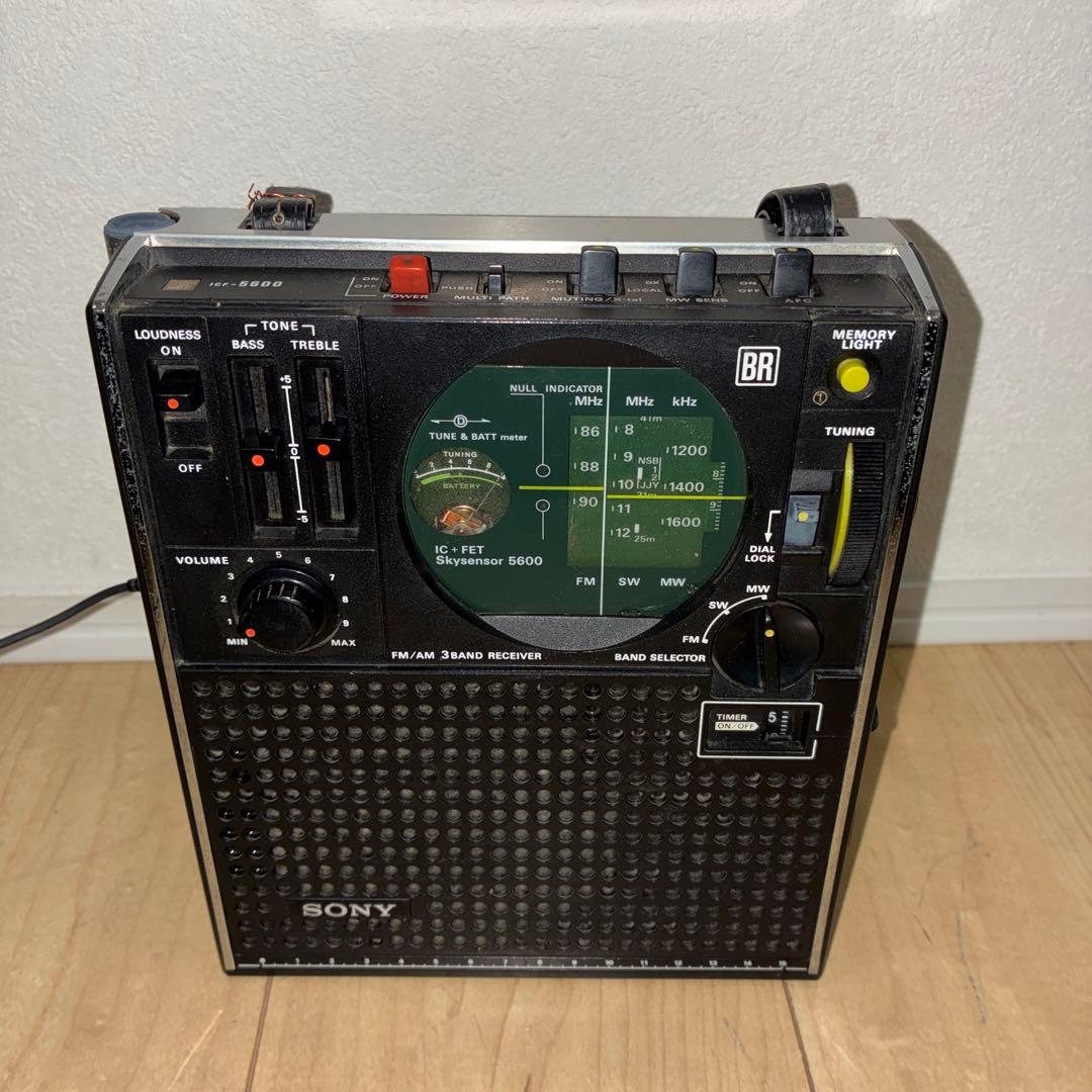 受信okSONY ICF-5600スカイセンサー5600 希少acアダプター付属