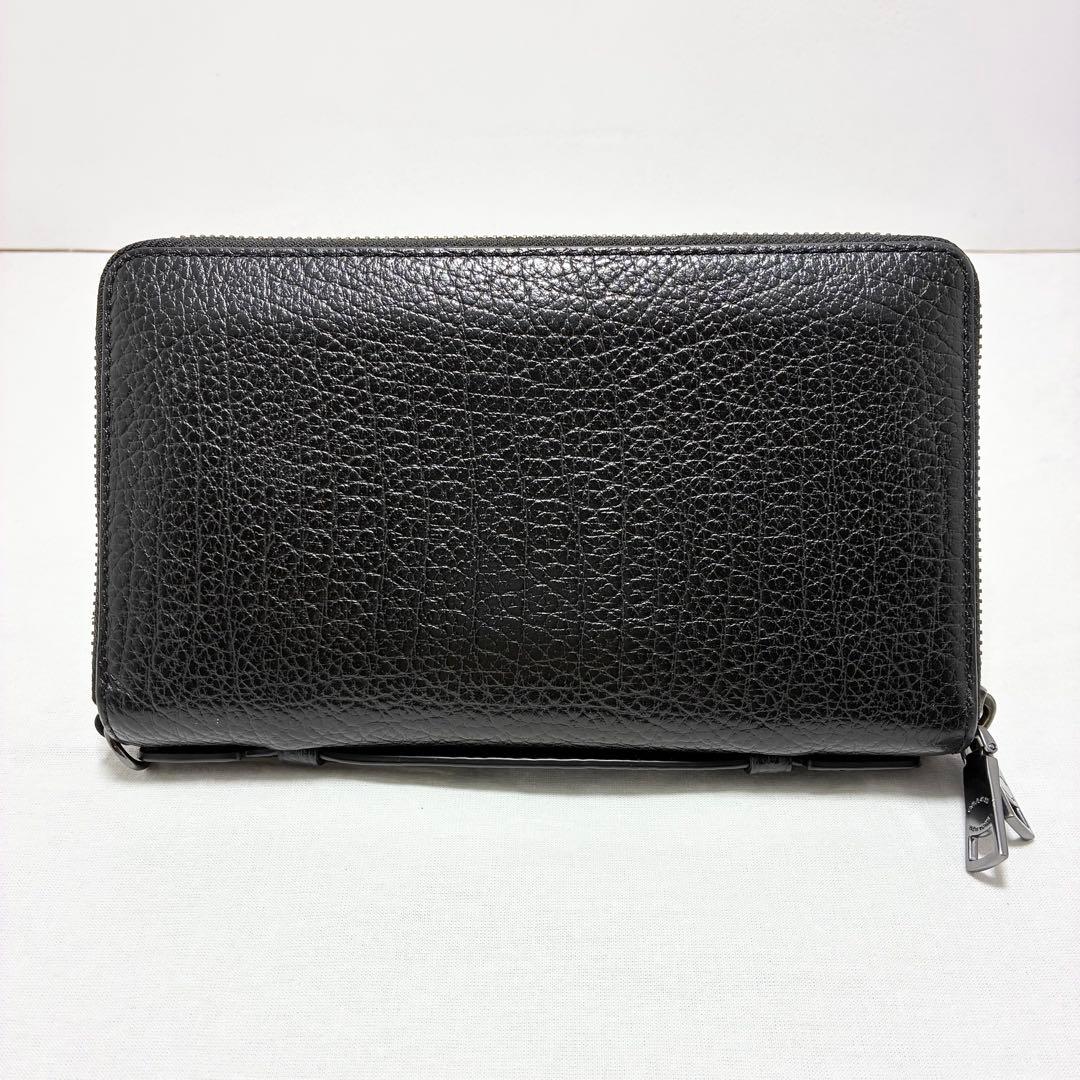 【美品】COACH/コーチ　ダブルジップトラベルオーガナイザー　大容量　ブラック