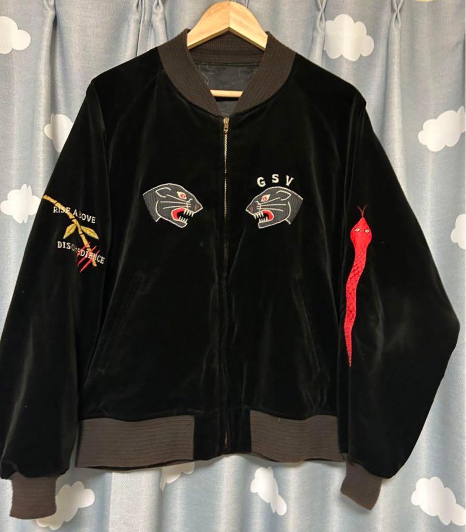 ブラック パンサー刺繍 ジップアップジャケット　GANGSTERVILLE