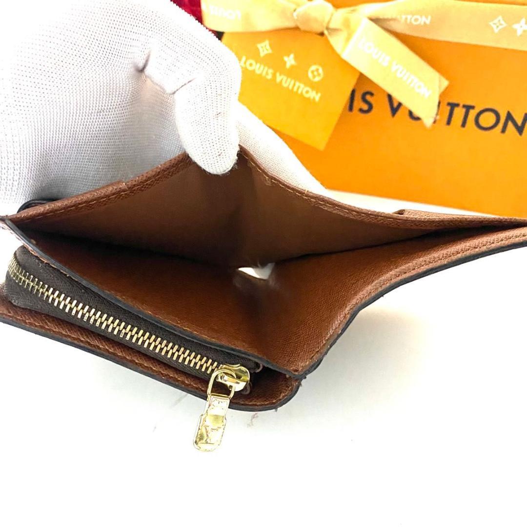 ルイ ヴィトン◎ヴィエノワ モノグラム がま口 二つ折り ブラウン 茶色 財布