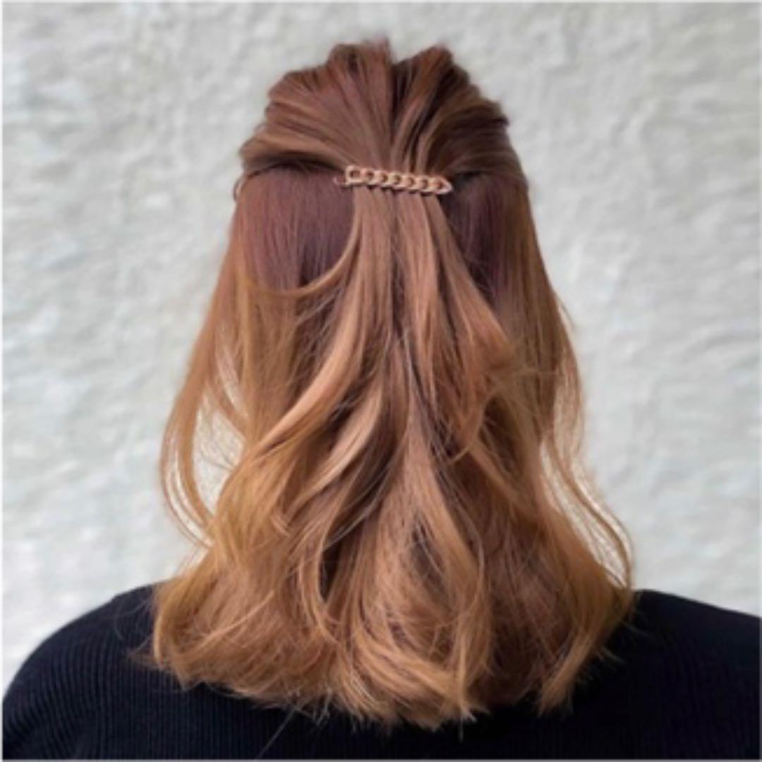 acca ヘアピン　ピンクゴールド