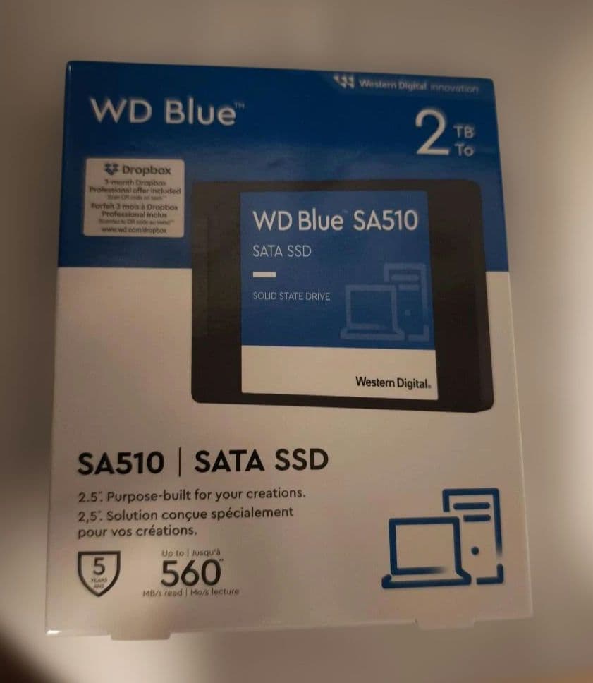 WD Blue SA510 2TB SATA SSD 未開封