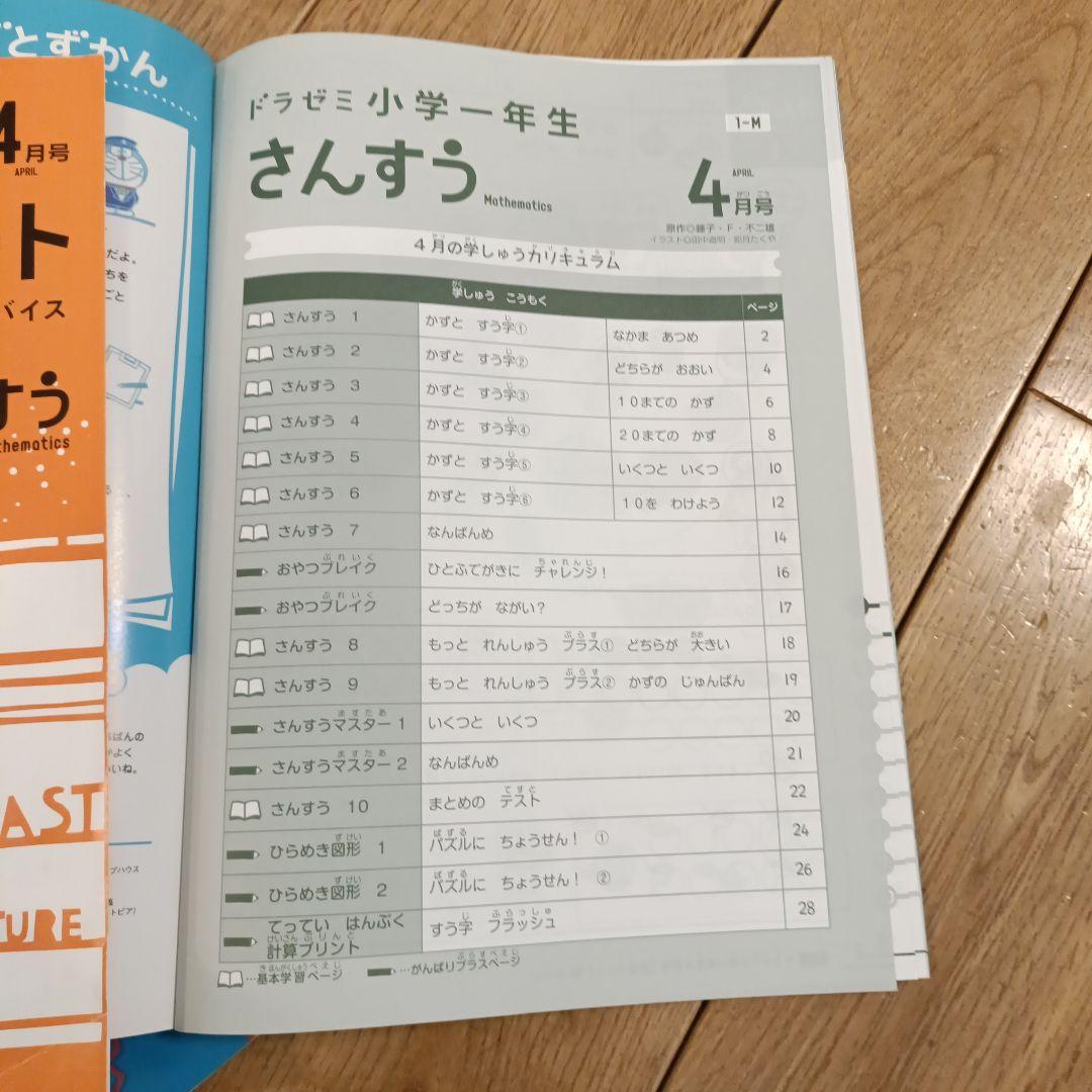 ドラゼミ 小学生 こくご・さんすう 1年生 4月号〜3月号　１年分