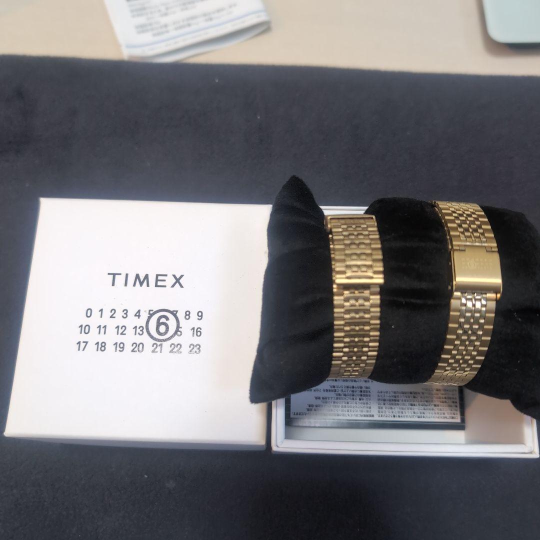 TIMEX ゴールド デジタル腕時計 ブレスレット付き