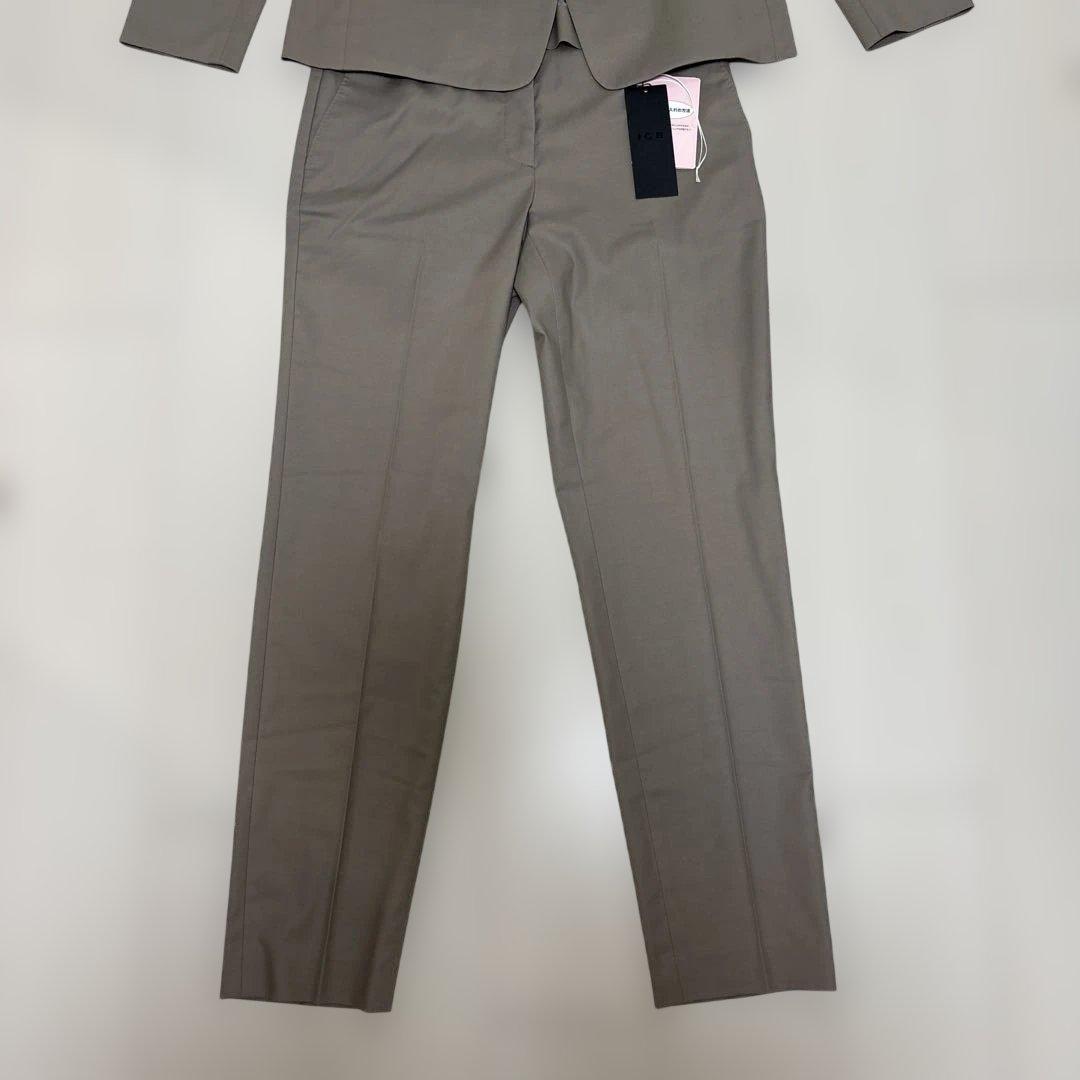 タグ付き　グレー ベージュビジネススーツ パンツスーツ上下