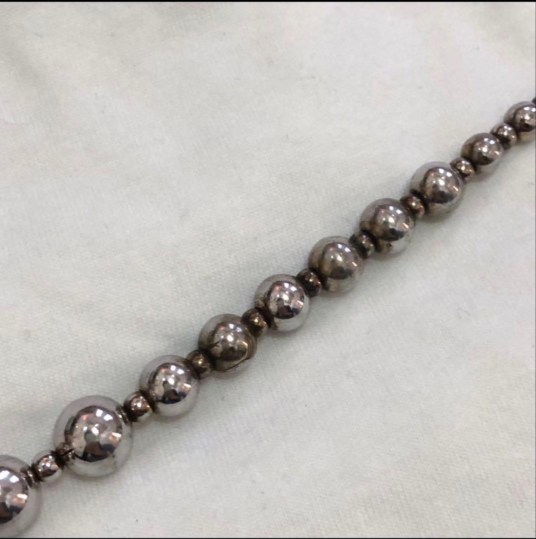 【値下げ】ITALY vintage シルバー925 ネックレスボールチェーン