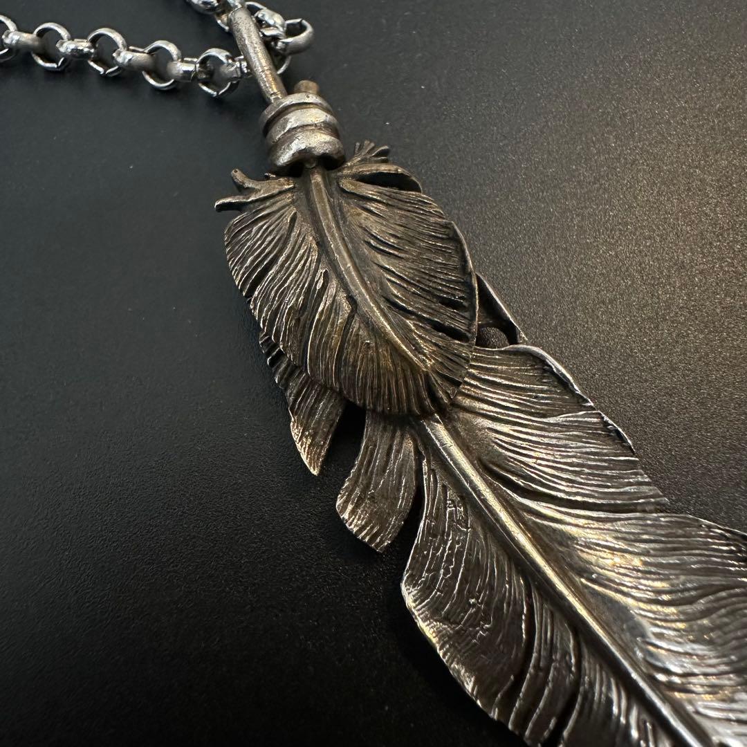 SAAD フェザー ブロンズハート 甲丸チェーン セット ネックレス