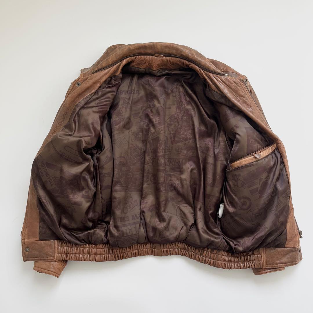 ジャケット・アウター Sheepskin A-2 Style Flight Jacket Brown
