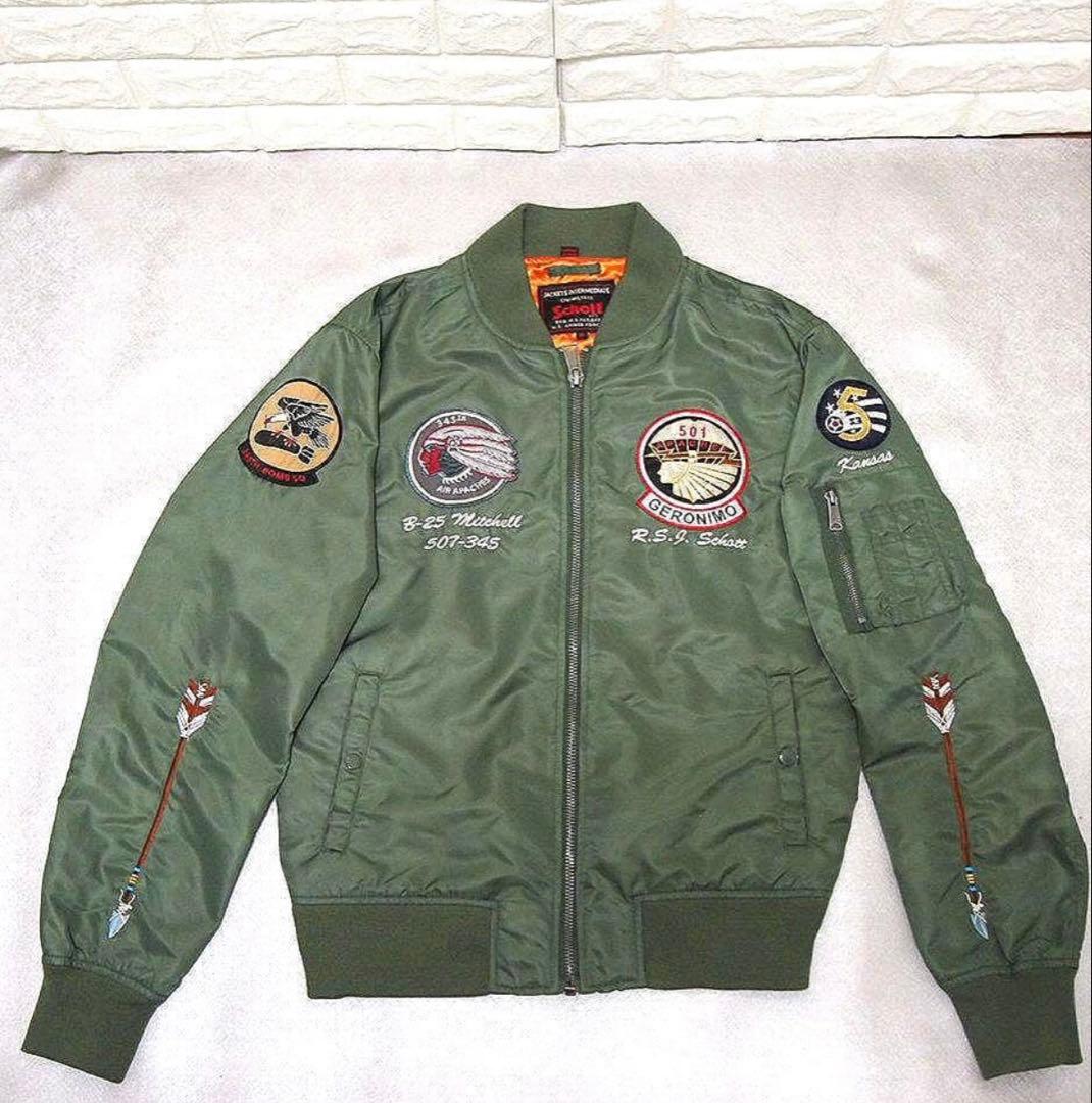 【Mサイズ日本Lサイズぐらい】Schott　NYC　MA-1　APACHE