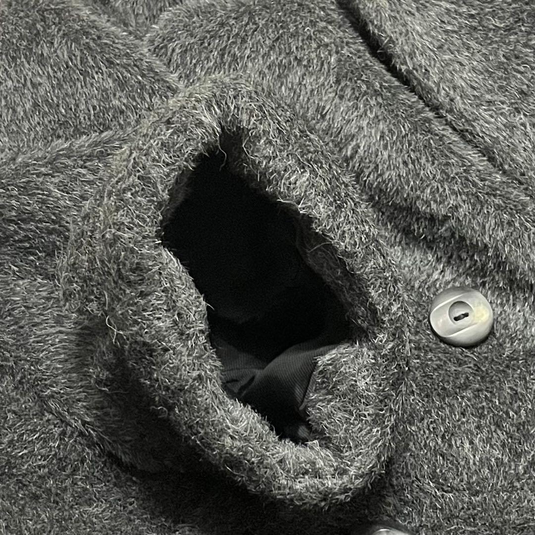 希少　日本製　アルパカ　マキシ丈　ロング　チェスターコート　ブラック