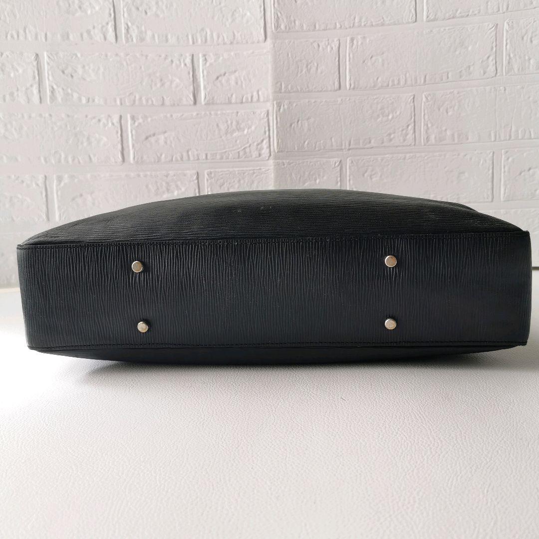 aniary アニアリ ウェーブレザー ビジネスバッグ ブリーフケース 黒