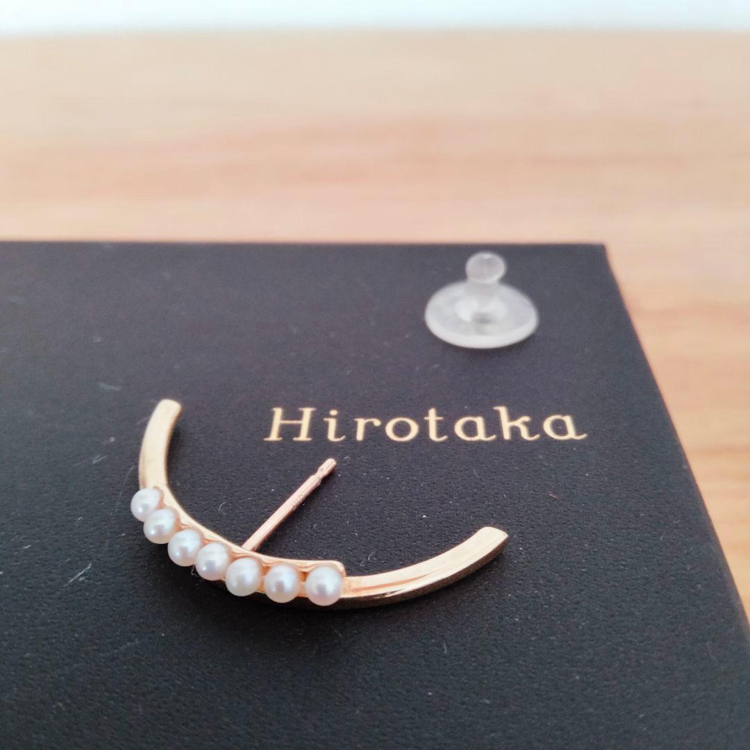 Hirotaka　ピアス K10YG×アイボリー パール　片耳　イヤーカフ風