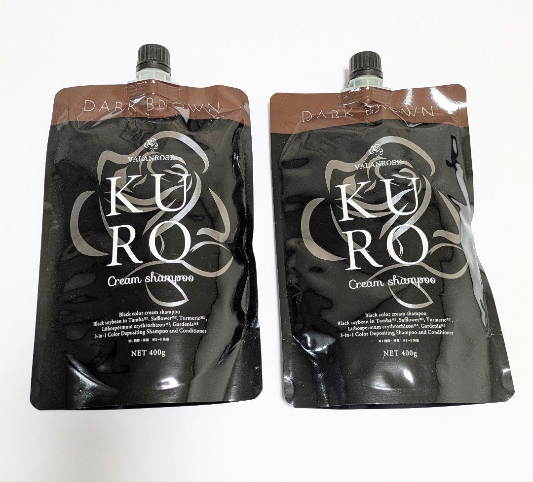バランローズ　クロクリームシャンプー　ダークブラウン 400g 2個セット